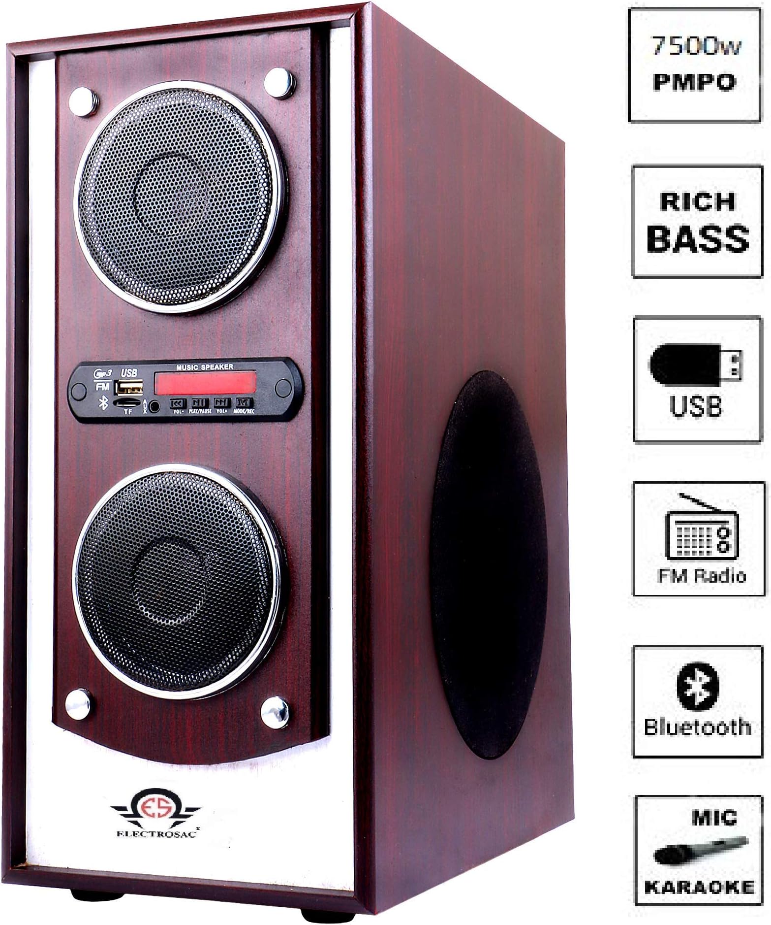Dj Tower Speaker Boom Bass Home Theater Speaker System wth Bluetooth,Aux,FM,USB, Mic, Remote