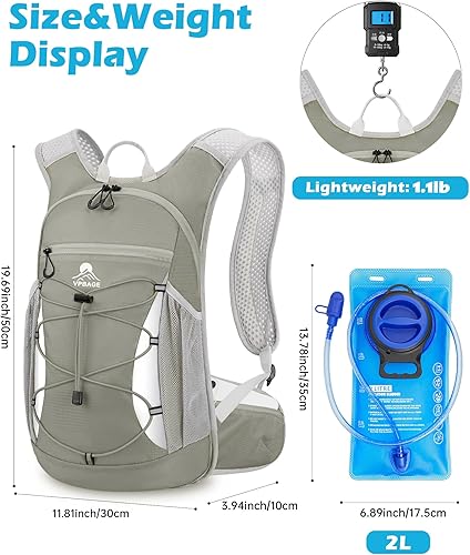 Miniatura 2 de Mochila de senderismo para hidratación, mochila de agua para senderismo, mochila de agua con 15L para correr mochila de agua, para correr, ciclismo,