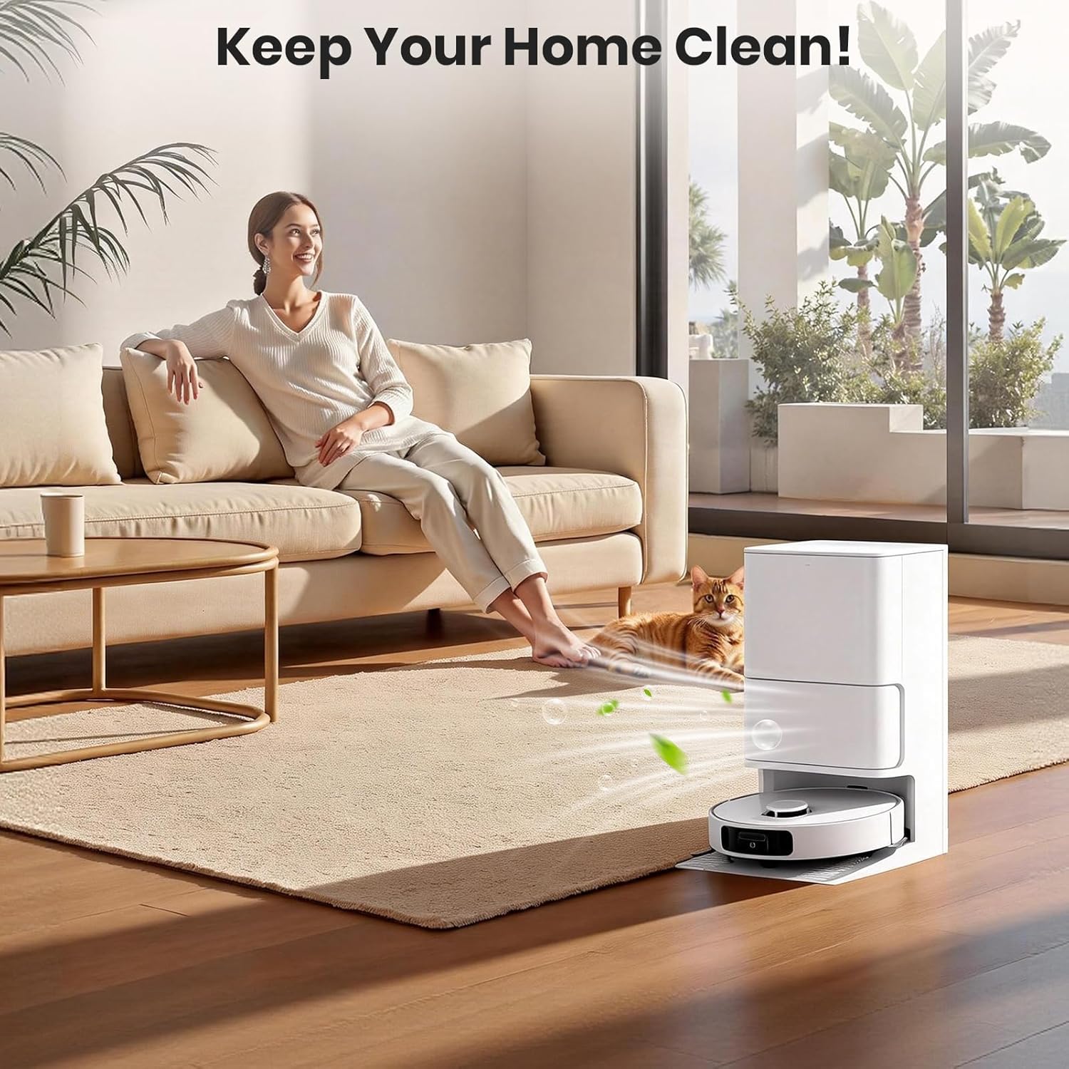 25 Pack Accessories Kit Compatible with Mova E40 Ultra Robot Vacuum Cleaner, 2 Main Brush 4 Hepa Filters 6 Side Brushes 6 Mops 6 Vacuum Bags, 1 Clean Tool