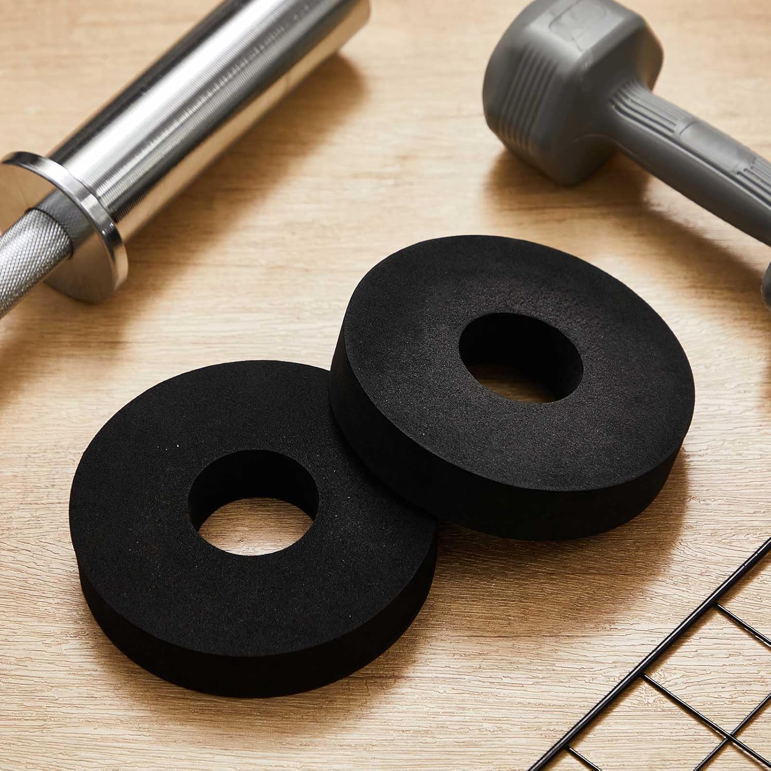 15 Pcs Weight Spacer Sled Spacers Set, 2 Inch Center Hole Dumbbell Barbell Weighing Plate Spacers Absorbing Rubber Washers for Home Gym Weight Training Lifting, Sled Push Pull Workouts