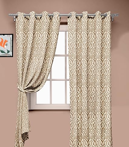 Ultimate Trends Premium Polyster Abstract Digital Printed Grommet Curtain for Door, 8 Feet, Pack of 2 (UTCR-1764_A_LF_8_Thunder Grey)