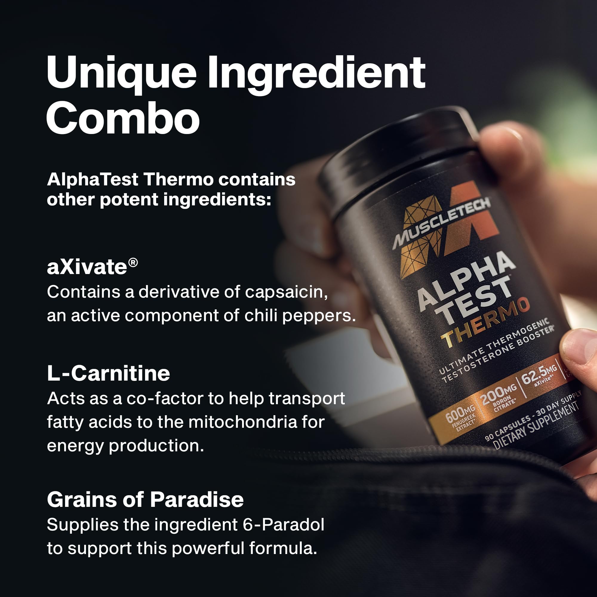 MuscleTech Thermogenic Testosterone Booster for Men, AlphaTest Thermo — Amazon image 4