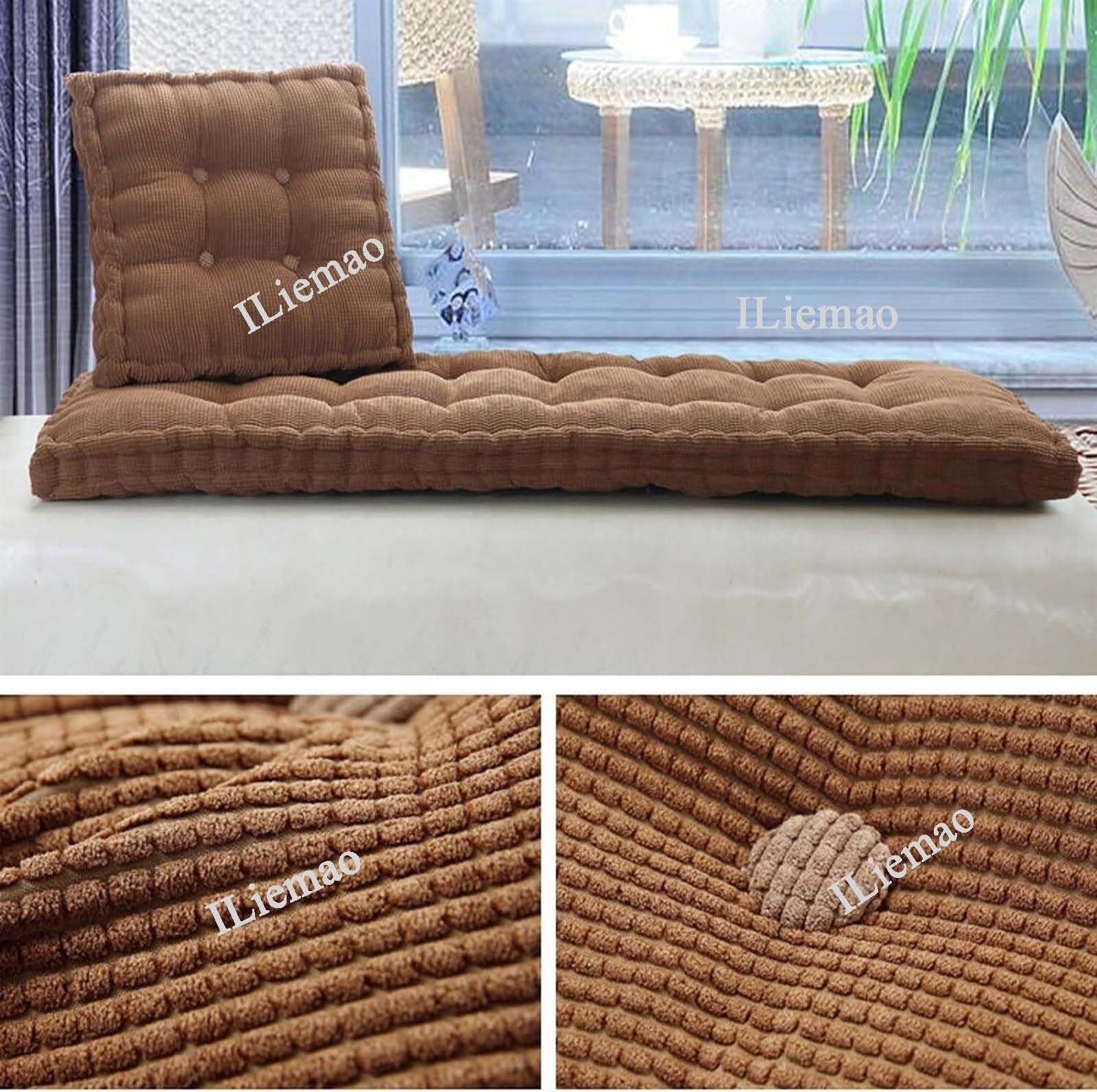 Bank Kussen 150 x 40 120 100cm 48 36 60 16 inch voor Outdoor Meubels Porch Swing Kussen Bank Kussen Outdoor 135 150 90 130 160cm Tuin Bank Zitkussen(Coffee,150x35 cm 59x14 in