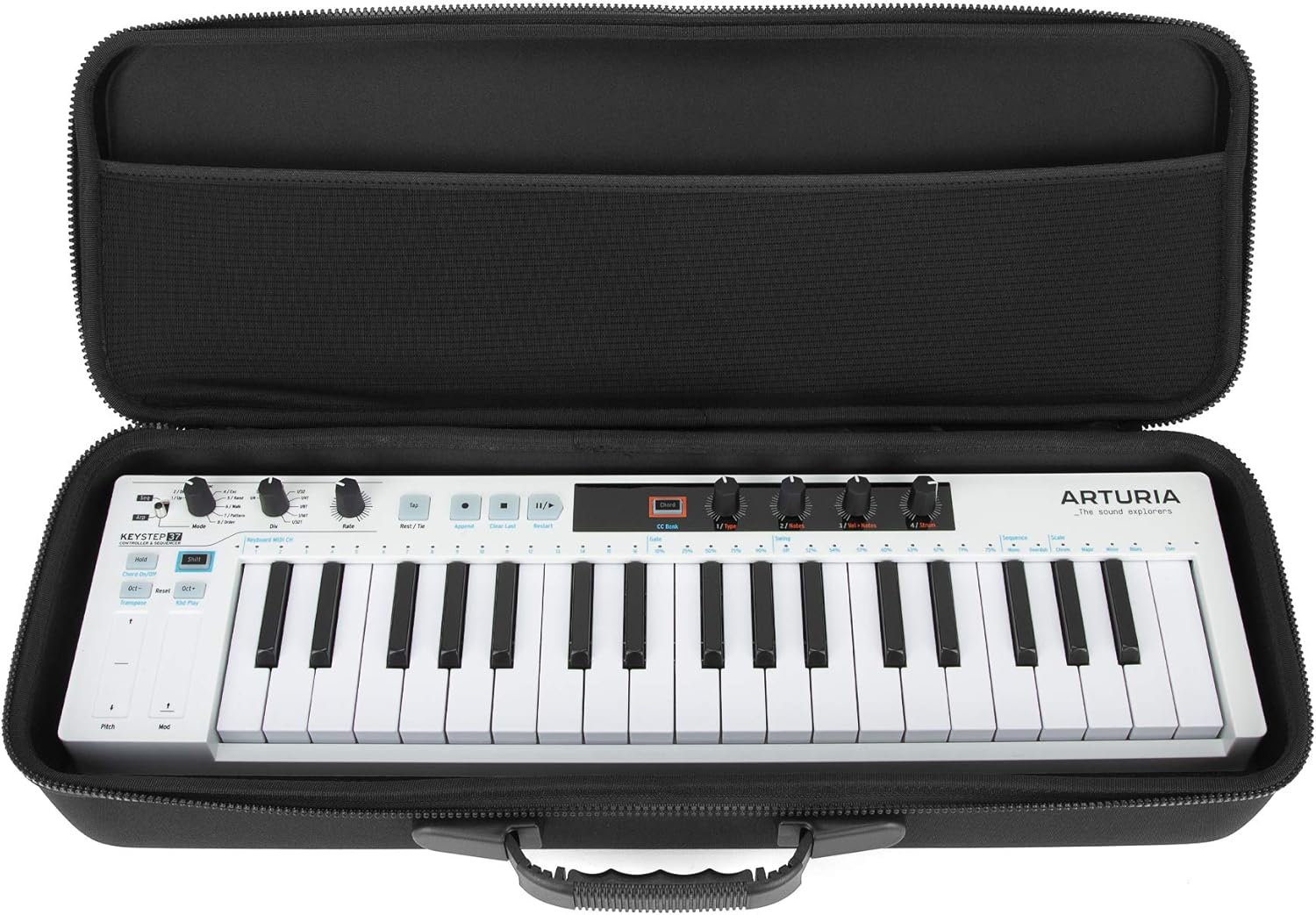 ANALOG CASES Yamaha Reface Series & Arturia KeyStep 37 Case - Custom-Fitted Compact PULSE Hard Case for Travel