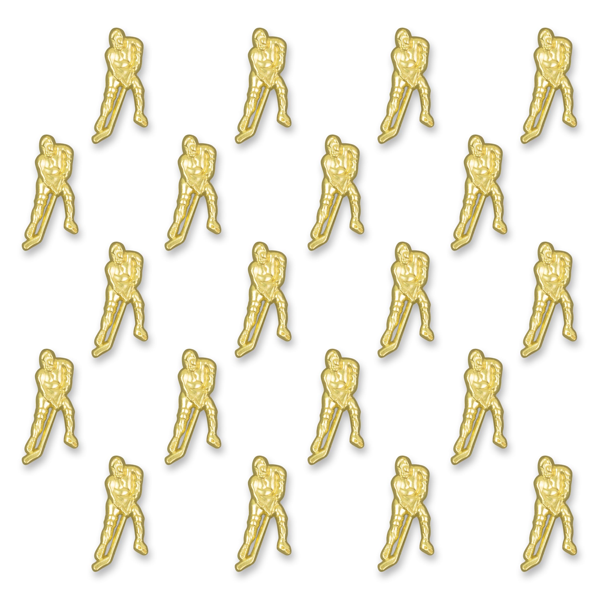 SHOP AWARDS AND GIFTS 1 Inch Gold Ice Hockey Sports Chenille Lapel Pin, Achievement Recognition Gifts, Bulk Pack of 20