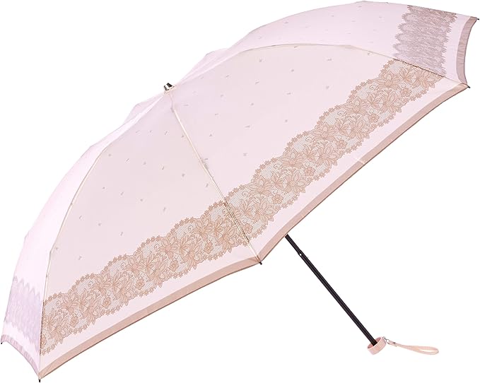 Amazon ムーンバット Lanvin Collection ランバンコレクション 婦人折りたたみ傘 大寸軽量60 サイズ 花レース柄 カーボン骨仕様 レディース ピンク 日本 親骨の長さ 60cm 折りたたみ傘 通販