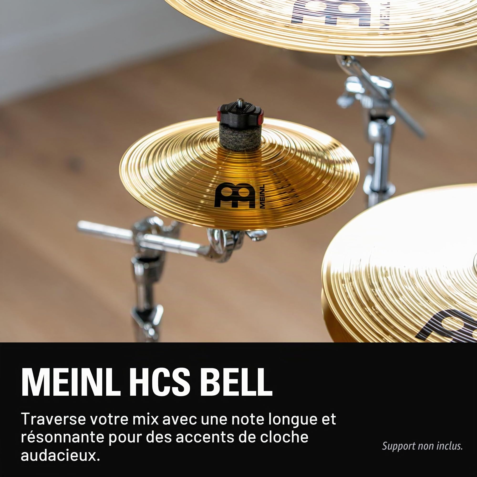 Meinl Cymbals HCS Cymbale Bell / Cloche 8 pouces (20,32cm) pour Batterie – Finition Traditionelle en Laiton, fabriquée en Allemagne (HCS8B)