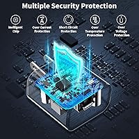 Vista 5 de [Apple MFi Certified] iPhone 14 Charger Fast Charging, Stuffcool 4Pack PD 20W USB C Chargers Block Type C Wall Charger with 6FT Type C to Lightning