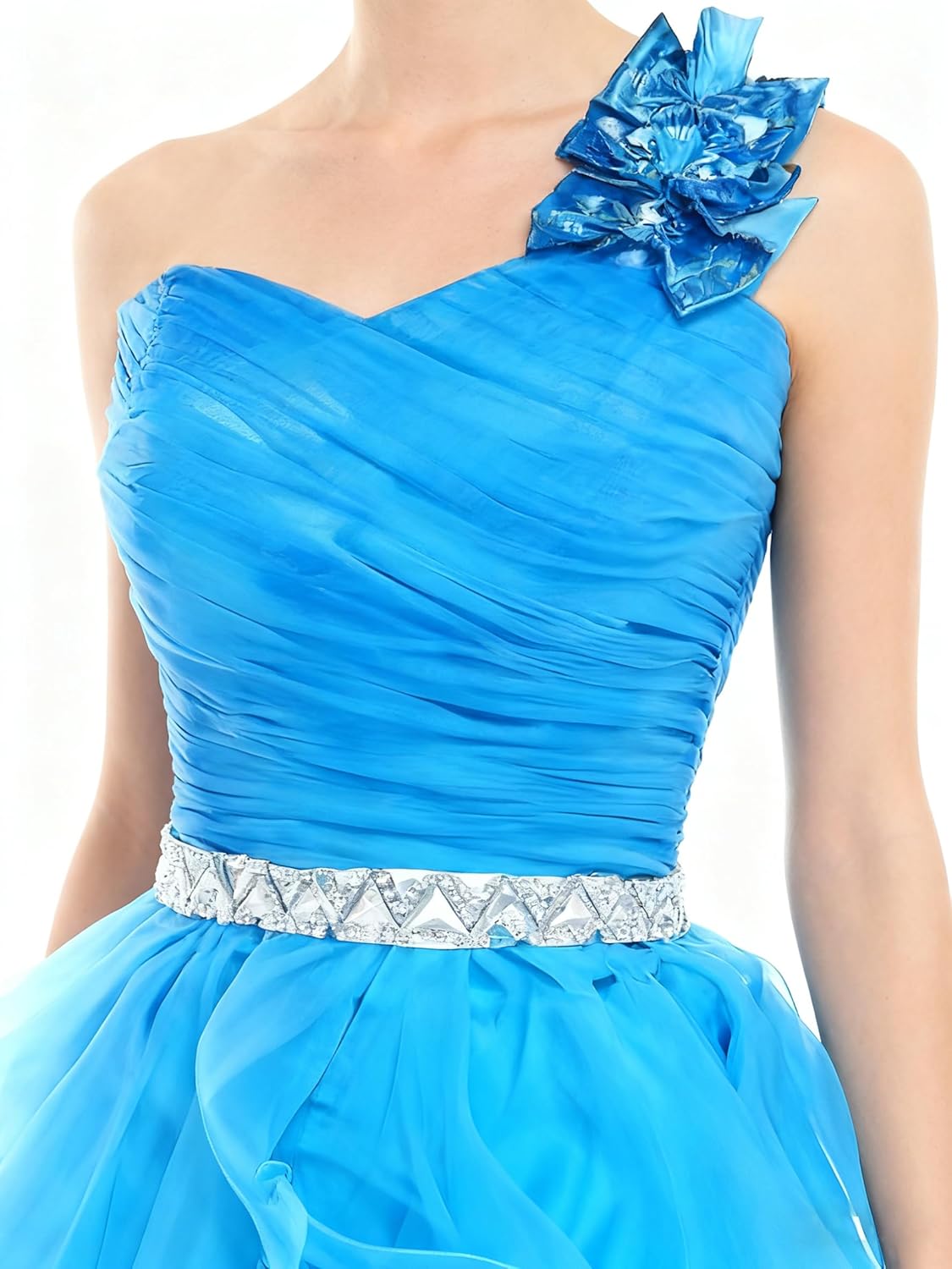 Beaded Prom Dresses for Women Long Homecoming Dress for Teens Tiered Long Formal Evening Ball Gown Puffy with Bow