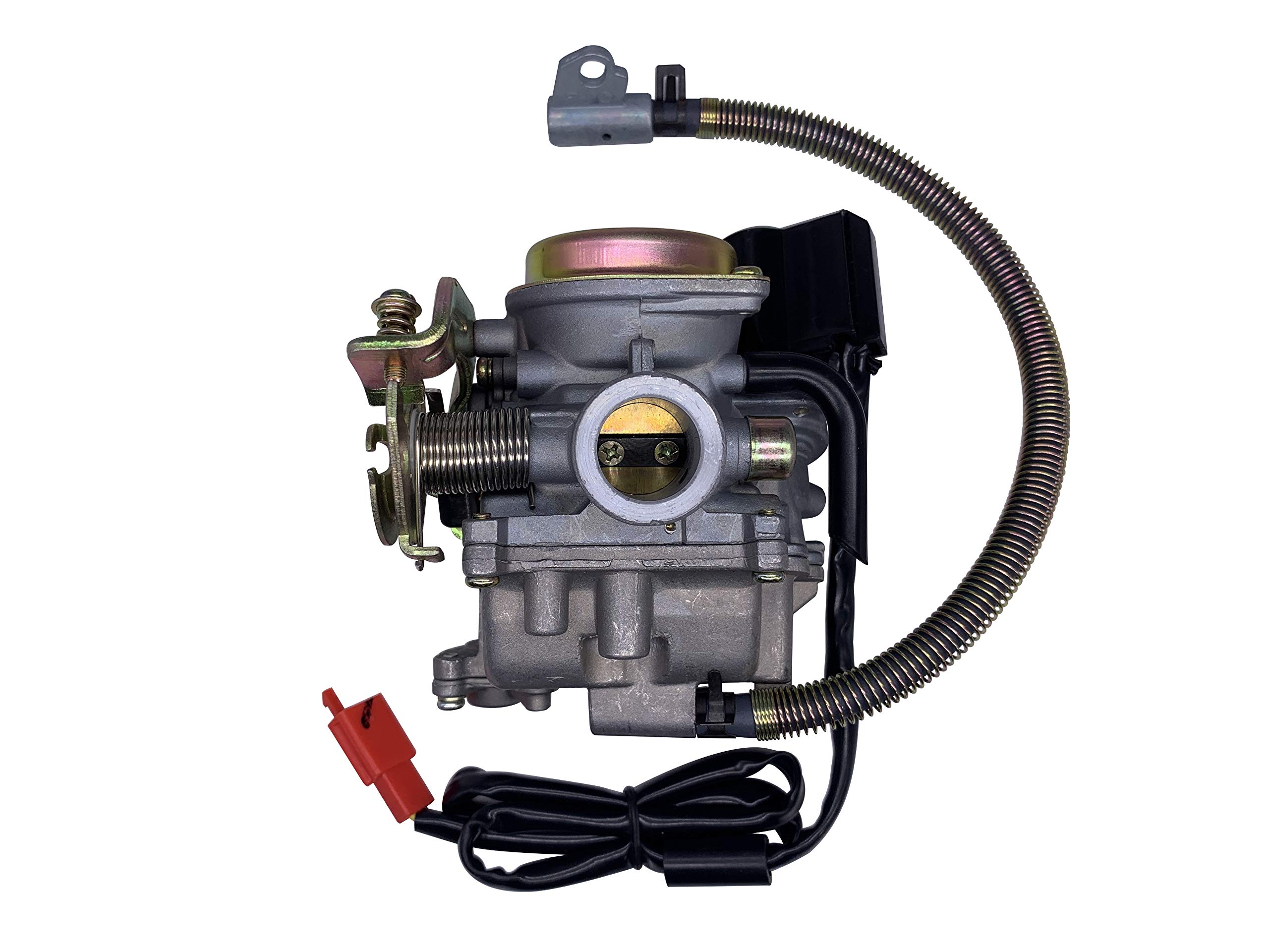 Carburatore 139QMB PD18J da 18 mm per GY6 49cc 50cc 4 tempi scooter Taotao motore con carburante e filtro aria collettore di aspirazione e regolazione spessori candela di accensione tappo