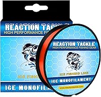 Vista 11 de Reaction Tackle Línea de pesca de monofilamento de hielo, línea de pesca en hielo de alto rendimiento con baja memoria, alta resistencia a