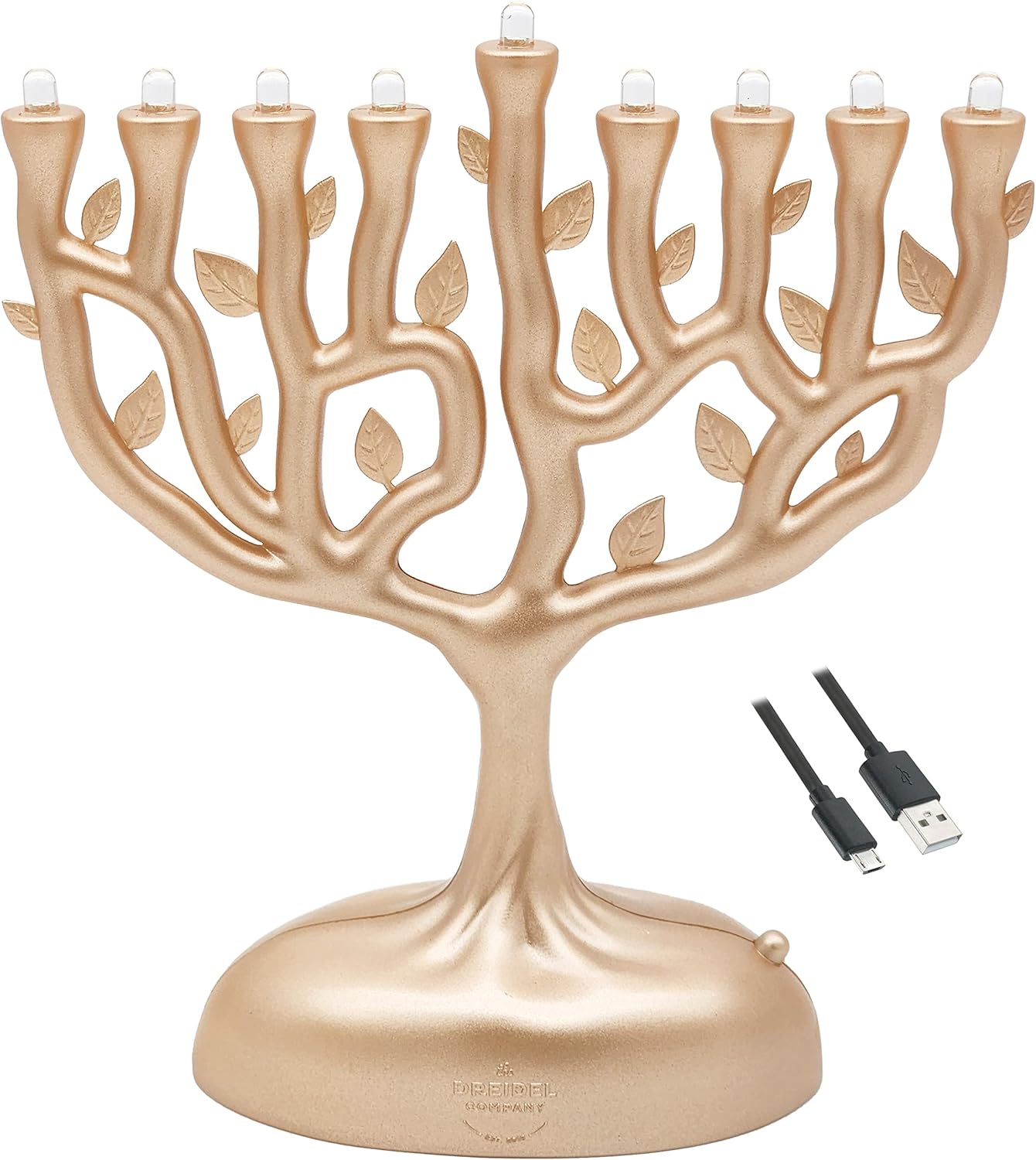 Mini Electric Menorah, Tree of Life Design Hanukkah Menorah