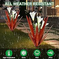 Vista 3 de Homight Estatua de planta de agave de metal para exterior, lirio mexicano, arte de jardín, regalo para el hogar, decoración de jardín, estatua