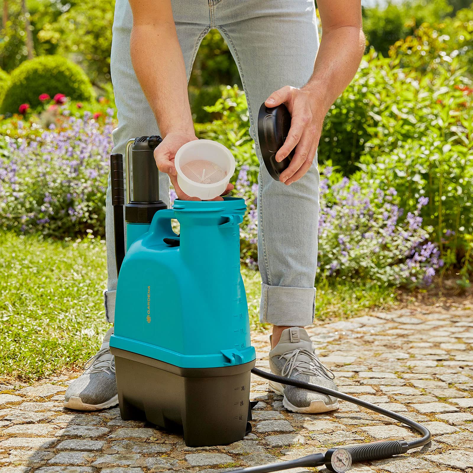 GARDENA PULVERIZADOR DE Espalda 12 L Lanza DE PULVERIZADO TELESCÓPICA MANÓMETRO Incorporado