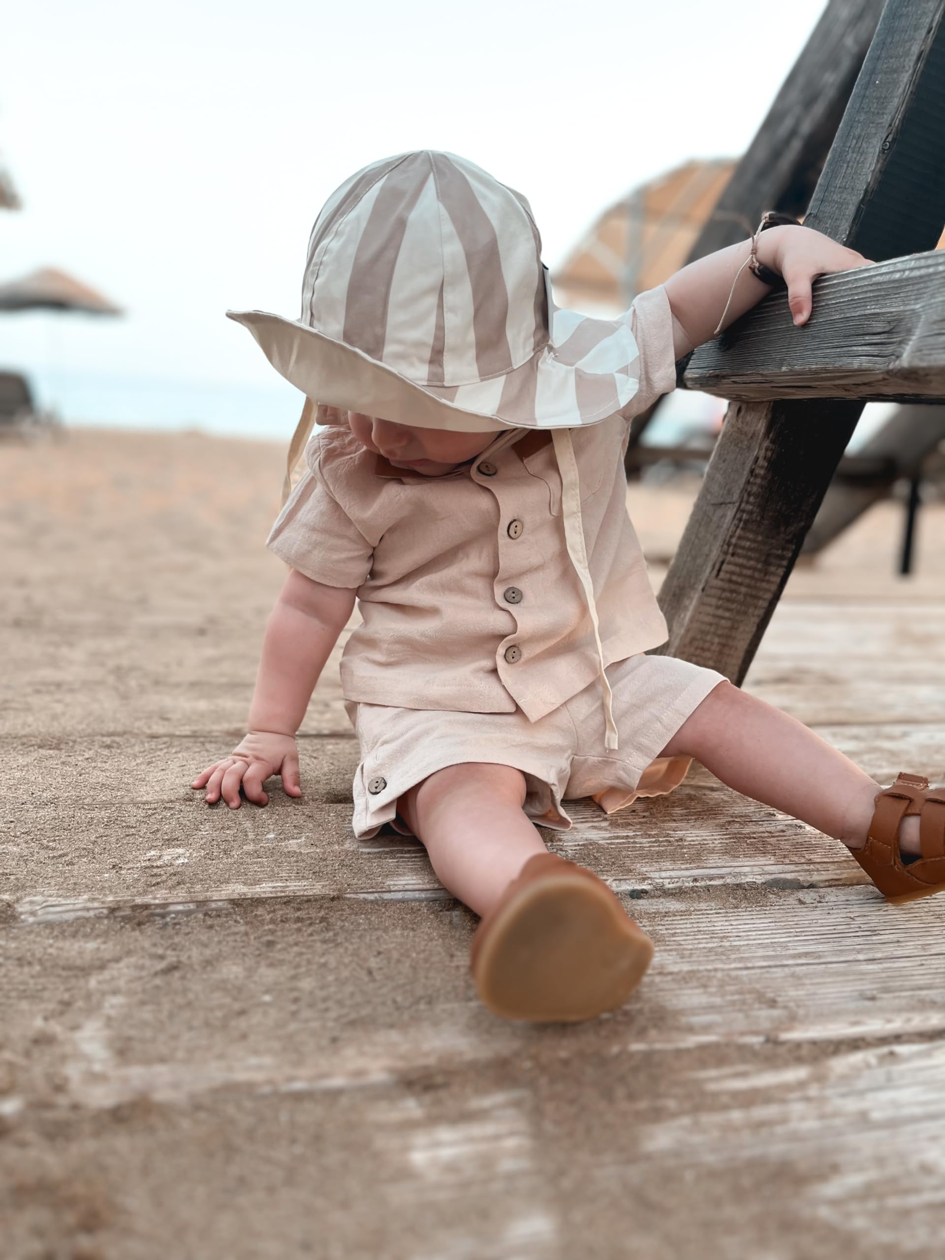 Volunboy Completi Estivi Bambino, Cotone e Lino Maglietta a Manica Corte e Pantaloncini Set per Neonato Ragazzi 1-4 anni