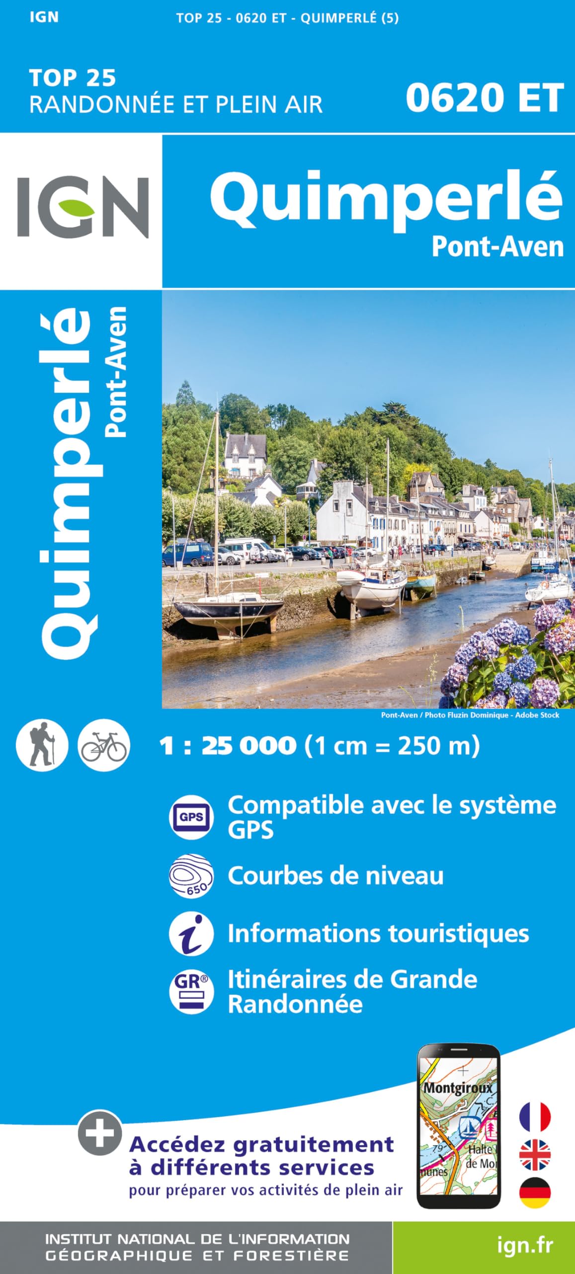 Quimperlé / Pont-Aven (0620ET): 1:25000 (TOP 25)