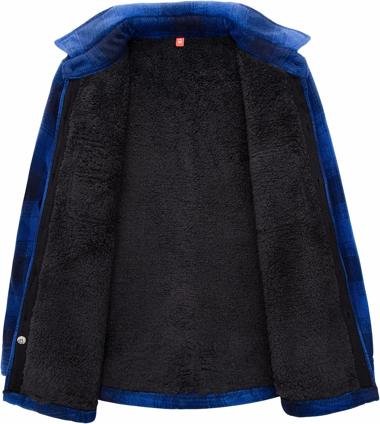 ThCreasa Boys Sherpa Lined Plaid Button Shirt Jacket