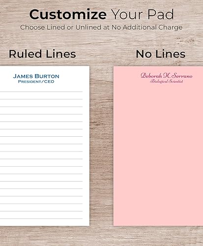 Miniatura 2 de Bloc de notas de color azul impreso personalizado de 3.9 x 5.9in  Colorido bloc de notas personalizado con el nombre de su empresa, líneas de regla