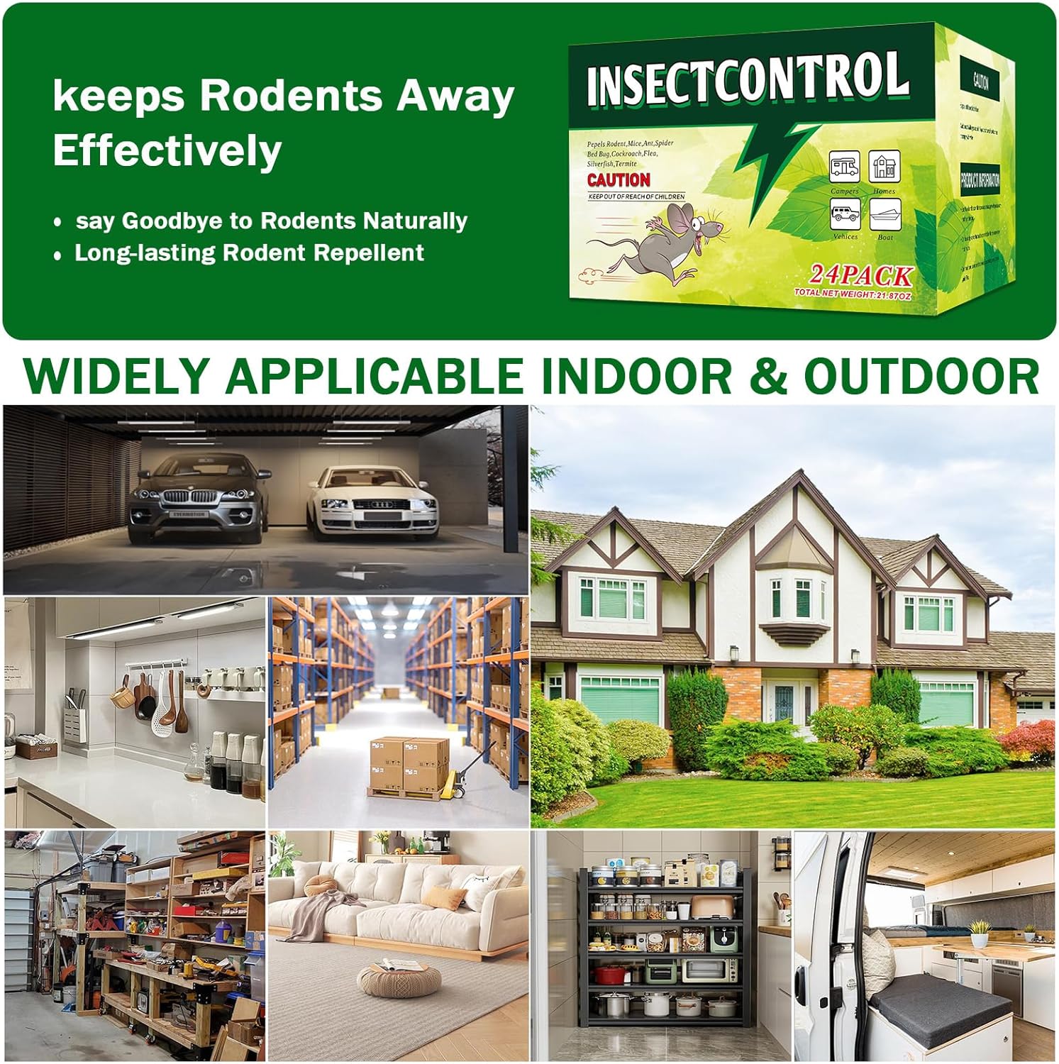 24 Pack Rodent Repellent Moth Balls–Peppermint Oil Spray for Rodents,Natural Mice Repellent Indoor,Safe for Family & Pets - Image 5