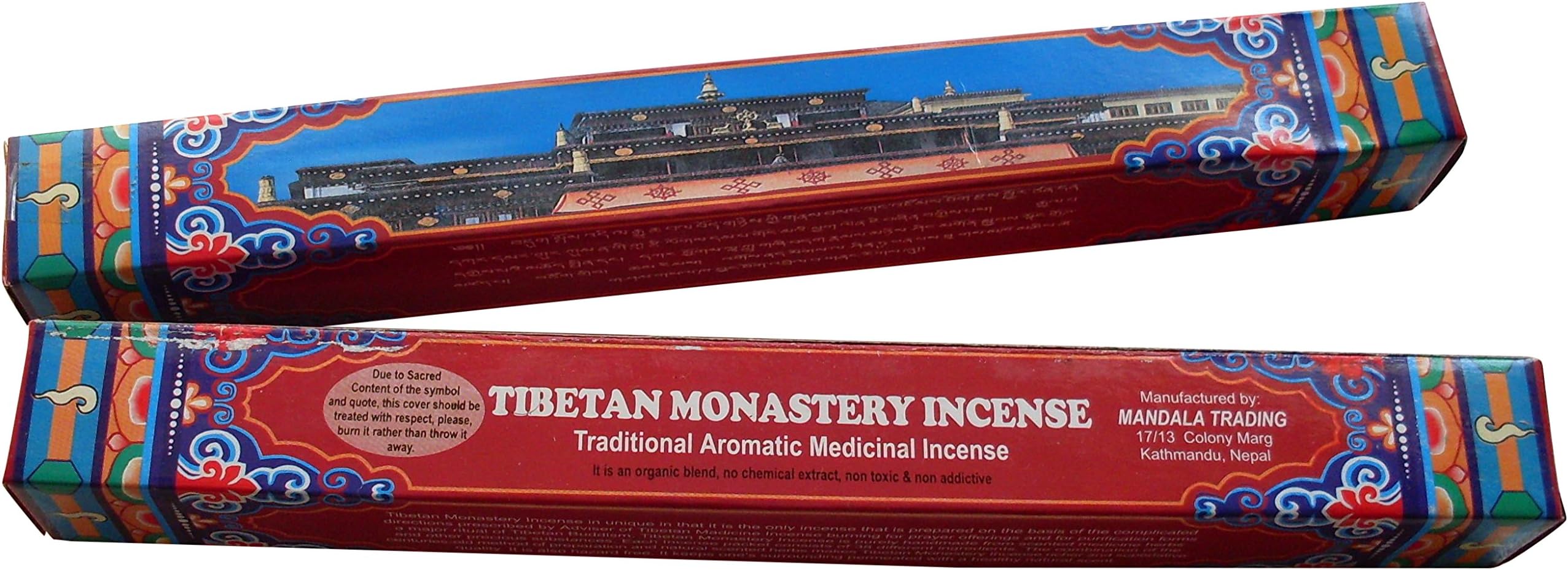 Tibetan Monastery Nepalese/Tibetan Incense - Pack of 2 boxes