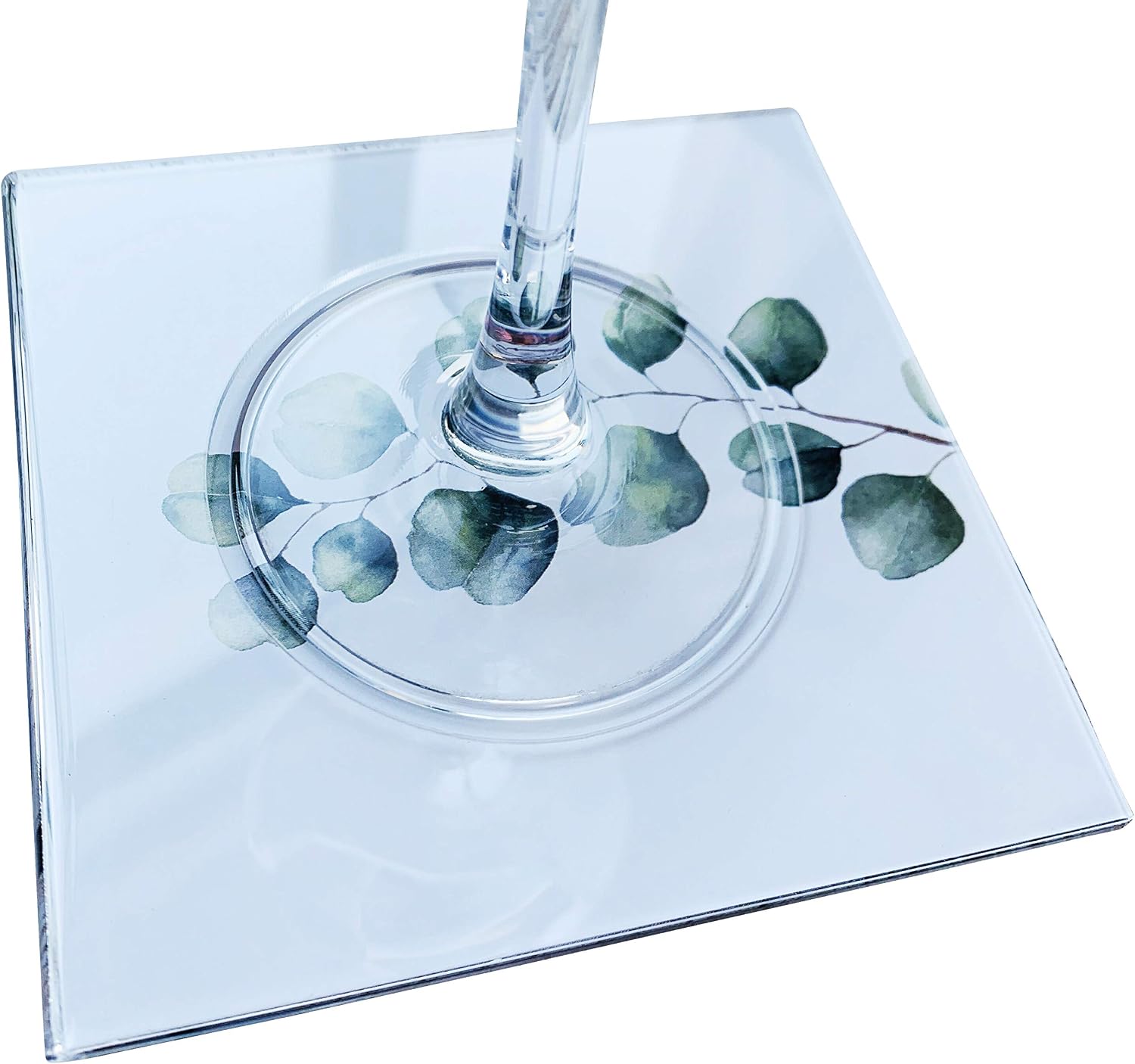 Set of 6 Clear Acrylic Coasters with Insert for Cocktail Napkins