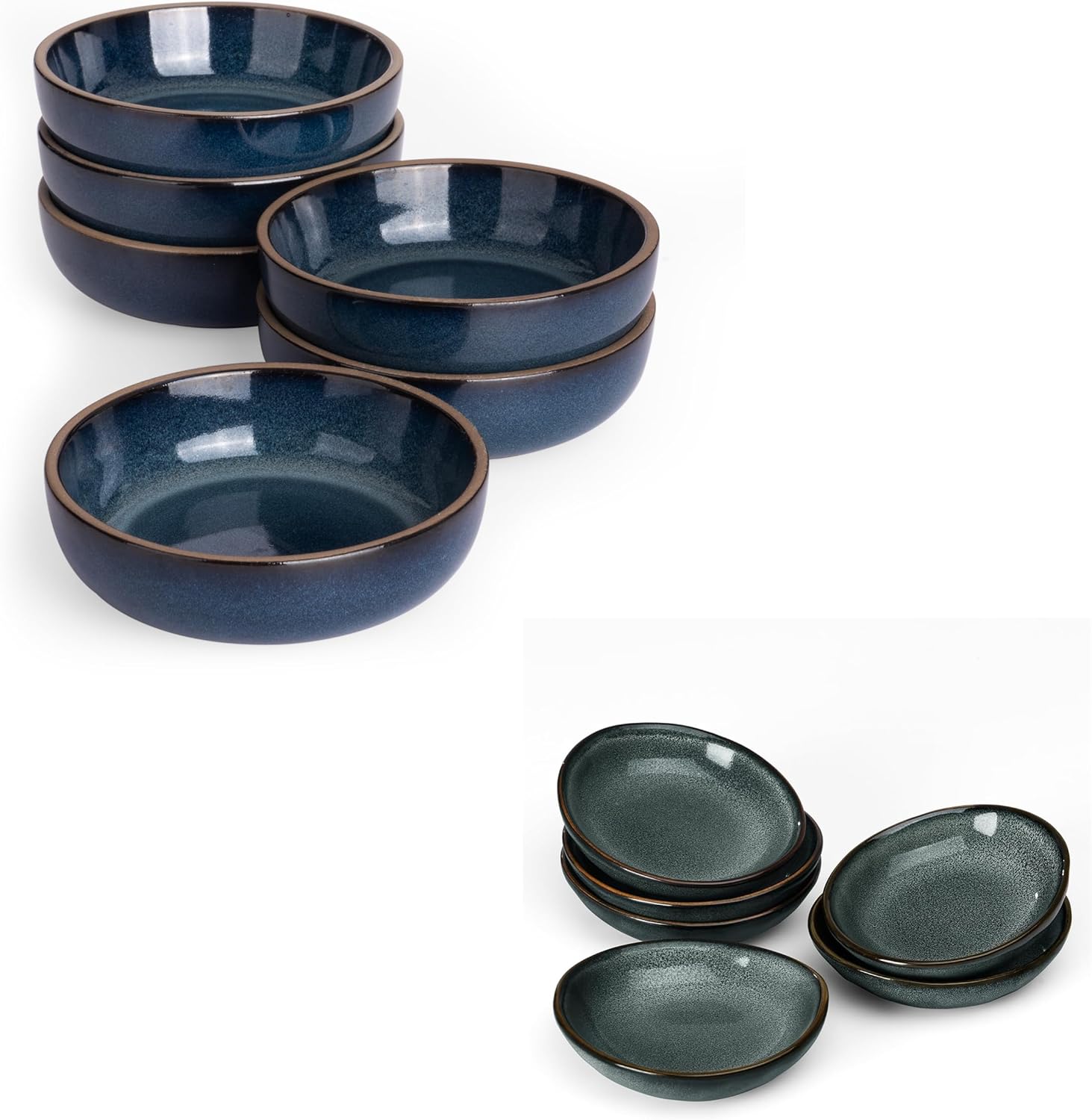 famiware Ocean Soy Sauce Dish Ceramic Dipping Bowls and Nature Ceramic Soy Sauce Dish