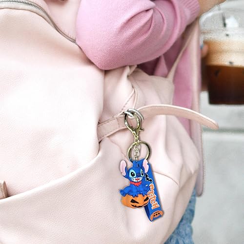 Miniatura 3 de Llavero de anime Kawaii para niños, niñas, niños y mujeres, lindos llaveros de dibujos animados, llavero de llavero, mochila y dijes para automóvil