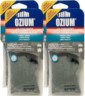 Scented Sachet Car Air Fresheners and Odor Eliminator for Car, Home Closets, Shoes, and Suitcases (Fresh Linen, 4 Packs)