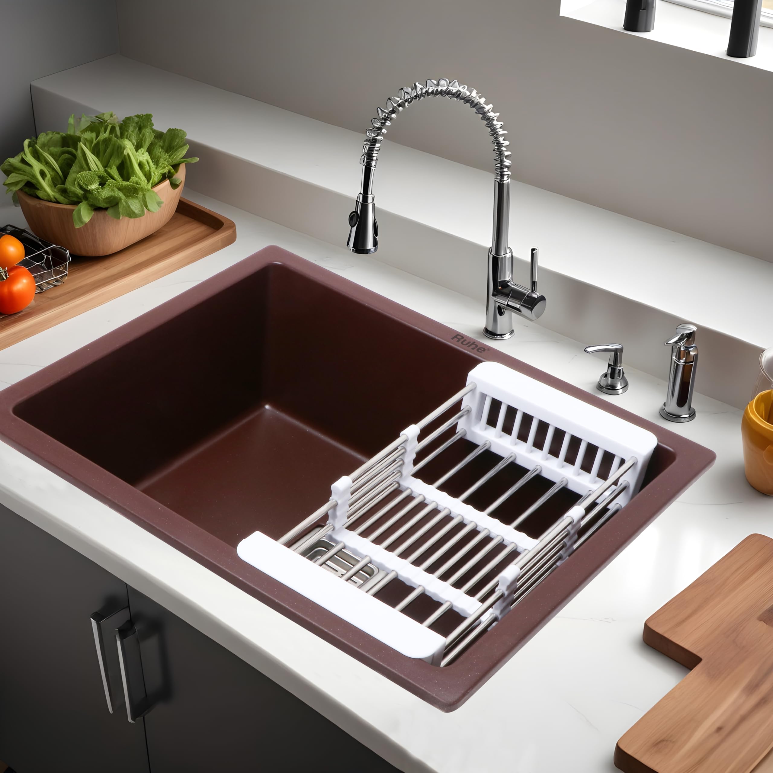 Ruhe Matte Black Quartz Kitchen Sink - Noise Reducing -11 Ruhe Matte Black Quartz Kitchen Sink - Noise Reducing -11