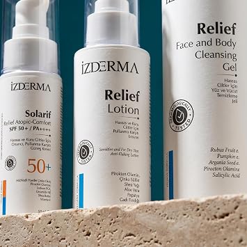 Hassas Ciltler İçin Protokol: Relief Yüz Vücut Yıkama Jeli + Relief Losyon + Relief Güneş Kremi