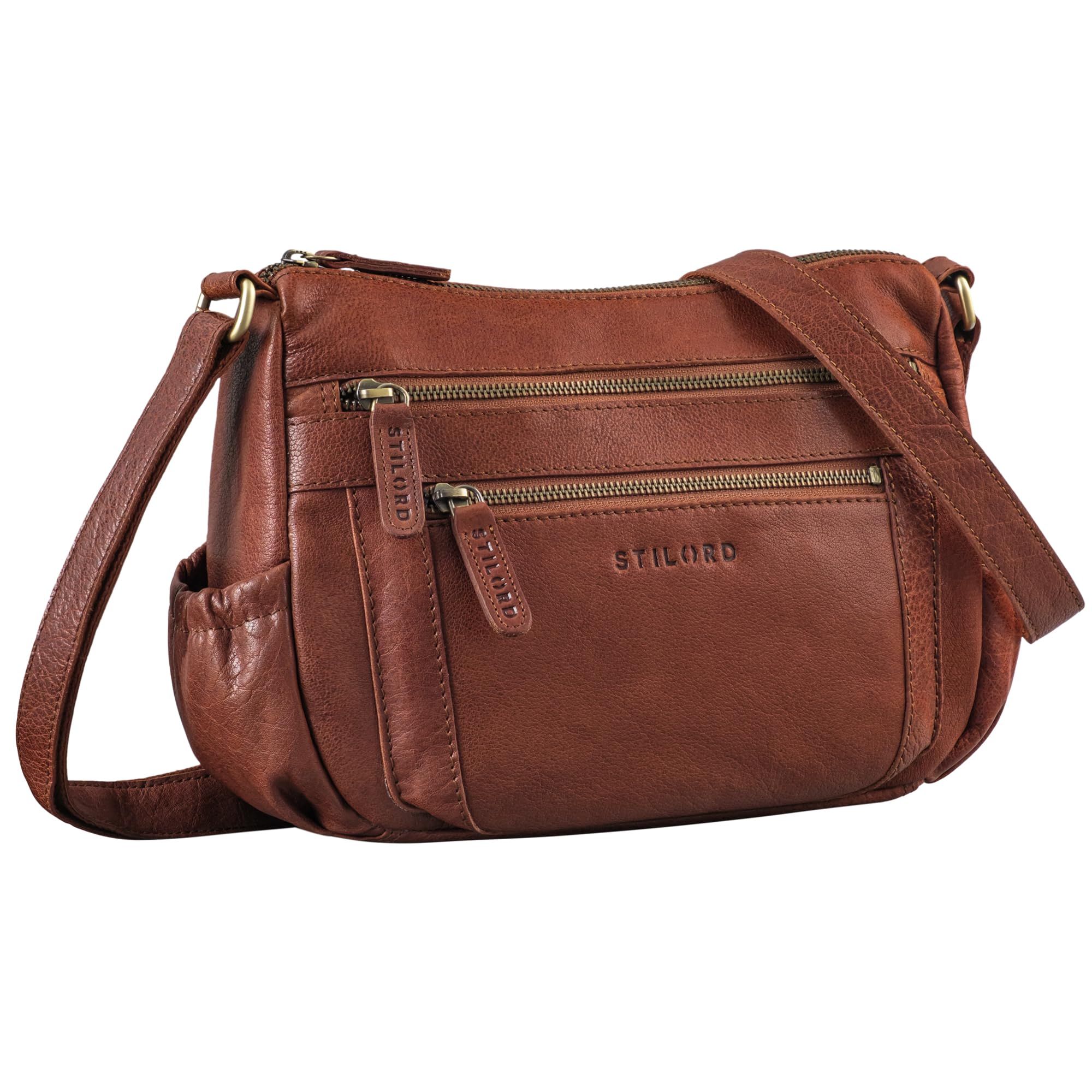 STILORD 'Rose' Bolso Piel Mujer Mediano con Correa de Hombro Antiguo Bandolera Mujeres Cuero Genuino Bolsa Vintage Bolsos Cuero Auténtico