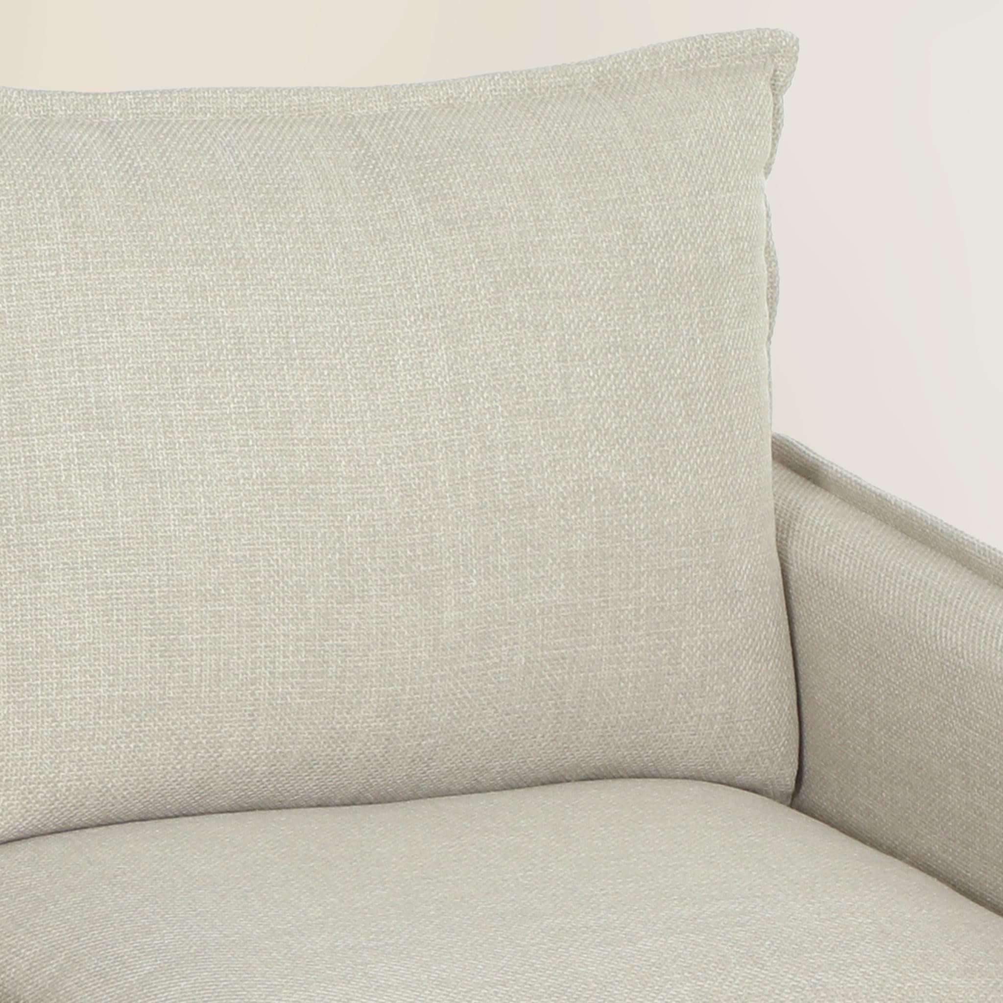 HOMCOM Divano a 3 posti con pouf portaoggetti divano angolare modulabile 212 cm, design moderno seduta imbottita cuscini a molle tessuto di lino per soggiorno, camera da letto, ufficio, crema