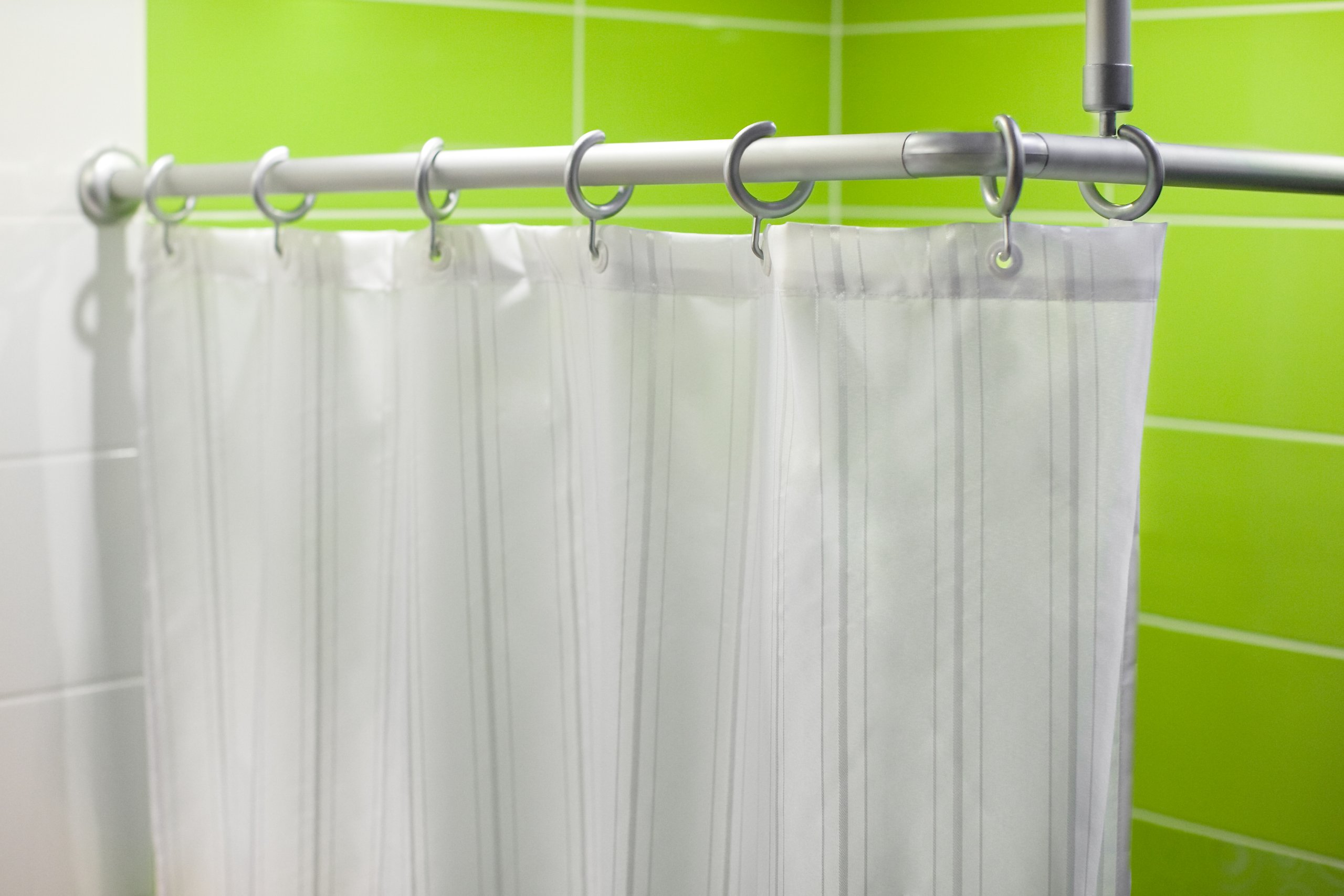 3er ALU WINKELSTANGE BARRIEREFREI Chrom MATT - Bequemes durchschieben des Vorhangs ohne Hindernis - DUSCHVORHANGSTANGE FÜR DUSCHVORHANG! Corner Shower Rod!