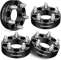 EVIL ENERGY 5x4.5 Wheel Spacers 1.5 Inch for Mustang 1964-2014 Ford Jeep 5x114.3 82.5mm Bore 1/2x20 Black Not Hubcentric