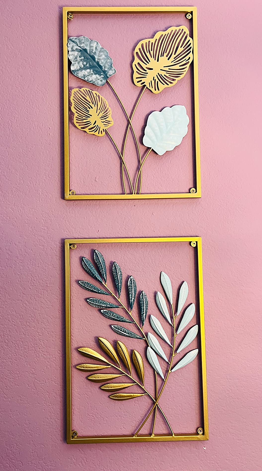 11/mo Finance DeaTee Gold Metal Wall Decor Set of 3, 0.39'' Thicker