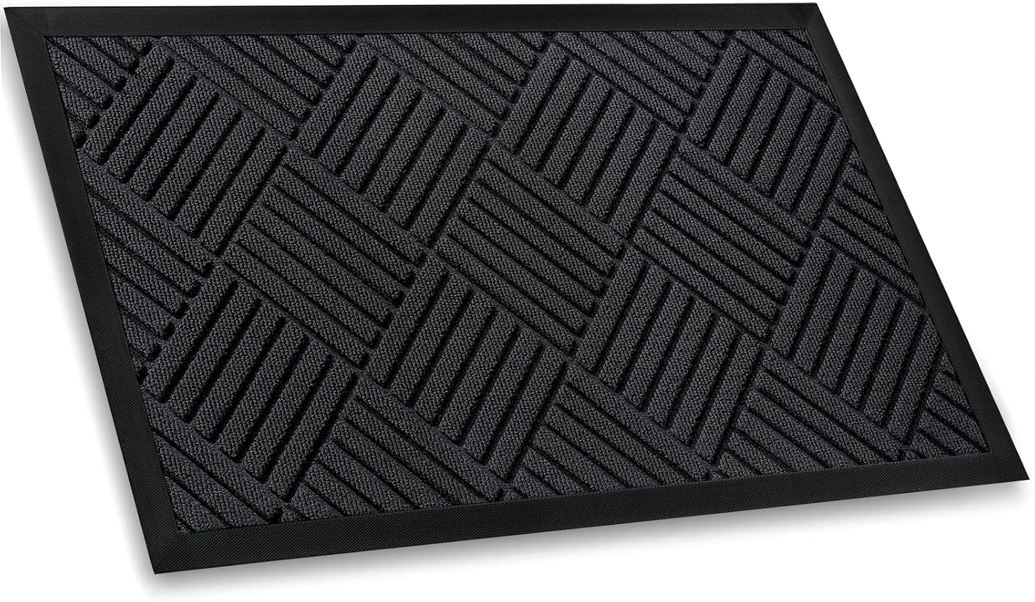 Mibao Door Mat Indoor and Outdoor, 40 x 60 cm, Black Entrance Door Mat