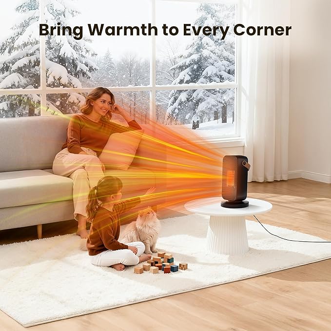 Calefactor Eléctrico Portátil Cerámico PTC 1200W miniatura 8