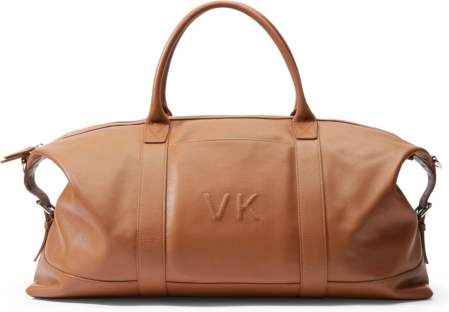 Leatherology Cognac Leatherology Kessler Large Duffle - Spacious design with exterior pocket, large zippered interior pocket, and 2 open interior pockets