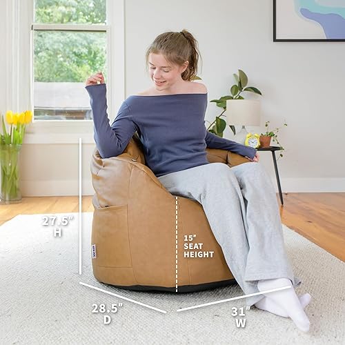 Miniatura 116 de Big Joe Milano Outdoor - Puf para exteriores, color blanco marino Cuero Montana Negro,Smartmax negro,Caribou,Carmel Montana Cuero,Blazer de