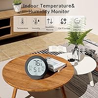 Vista 2 de SECRUI Higrómetro Termómetro para Temperatura de Habitación Medidor de Humedad Termómetro Interior Calibración de Precisión Sensor de Temperatura