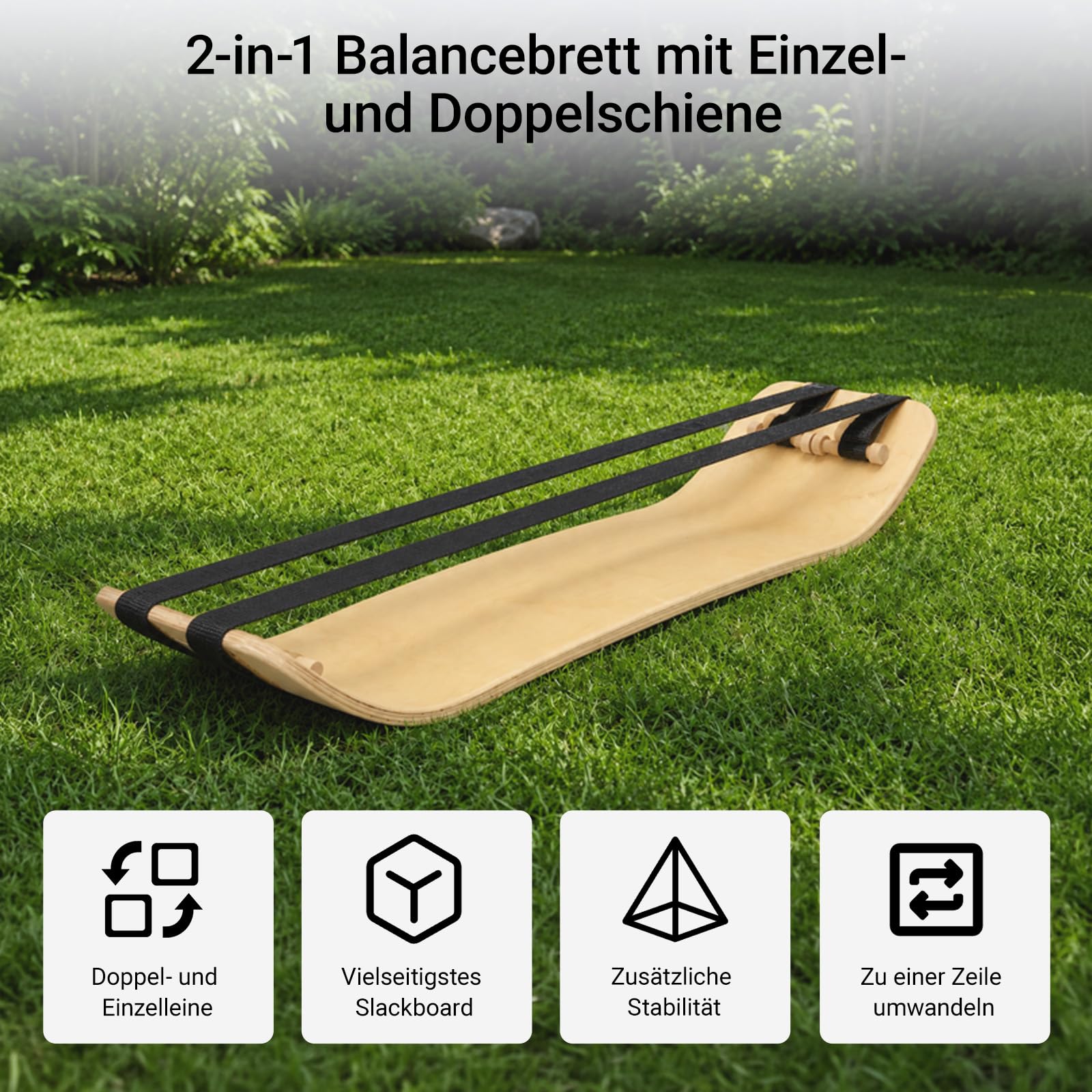 Balance-Board für Reha & Core-Training, für Kinder & Erwachsene, Yoga & Pilates geeignet.
