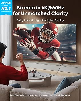 Anker Prime Docking Station,14-Port Triple Display with DisplayLink, 140W Max, Smart Display, Triple 4K 60Hz, Cooling Fan & HDMI Cable (4K@60Hz,3 FT)