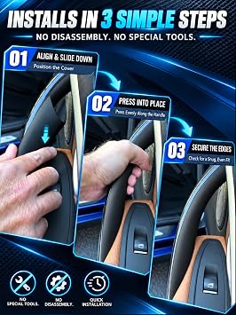 Front Interior Inner Inside Door Pull Handle Grab Cover Fit for BMW 320,328,330,335,M3 F30/F31/F34/F80 3 Series 2012-2018 and 418,420,428,430,435,M4 F32/F33/F36/F82/F83 4 Series 2014-2017