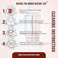 Vista 8 de Jarra de cobre puro para beneficios de salud ayurvédica, jarra de agua de cobre hecha a mano de 1.5 litros con tapa a juego para beneficios