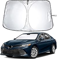 Vista 343 de EcoNour Parasol para parabrisas de camiones con bolsillo de almacenamiento Parasol reflectante de material 240T para protección contra rayos UV