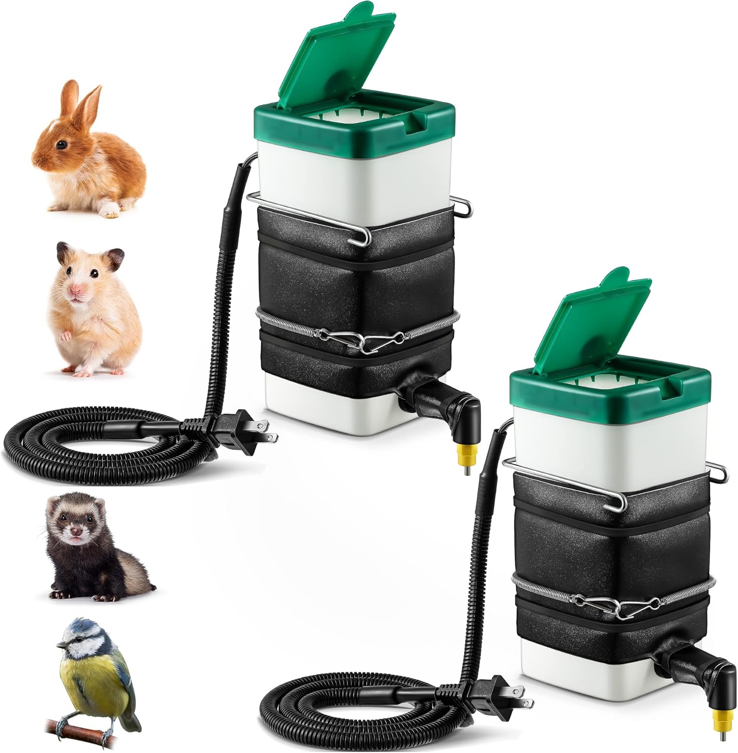 Small Animal Water Bottle, 32 oz No Drip Heated Water