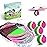 Jalunth Ball Catch Set Game Toss Paddle - Beach Toys Back Yard Outdoor Pool Games Backyard Target Throw Sticky Mitts Set Age 3 4 5 6 7 8 9 10 11 12 Years Old Boys Girls Kids Easter Gifts Pink 2 Pack