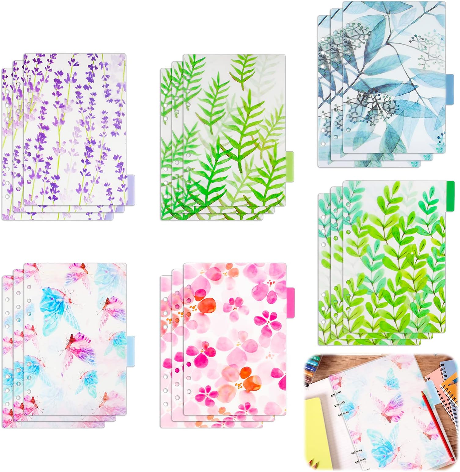 Filofax Intercalaires A5 Pastel - Lot De 4 Onglets Pour Organiseur A5 153x210mm