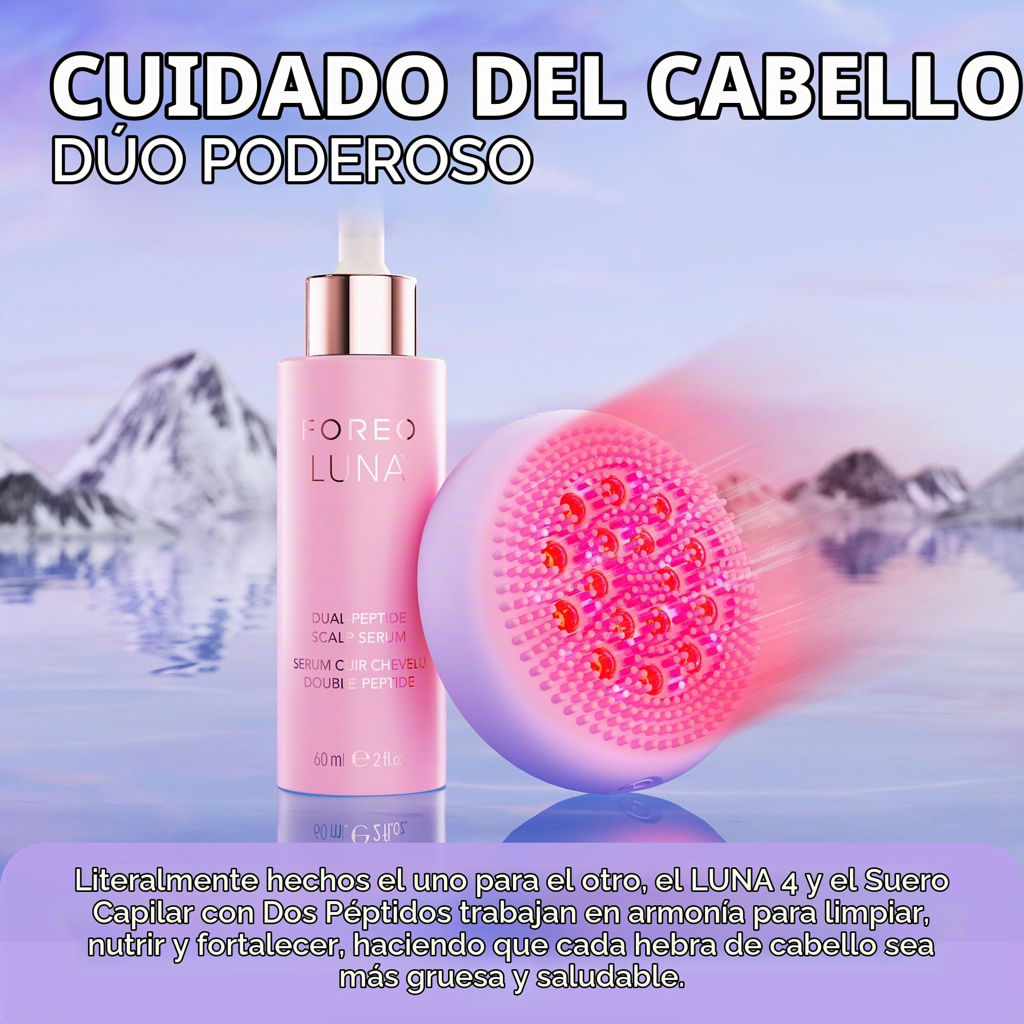 FOREO LUNA 4 Hair y sérum capilar doble péptido Set crecimiento capilar