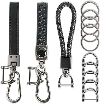 【Llife】LEATHER KEY CHAIN BL Leather Keychains: Oxblood Key Lanyard | Leather key rings